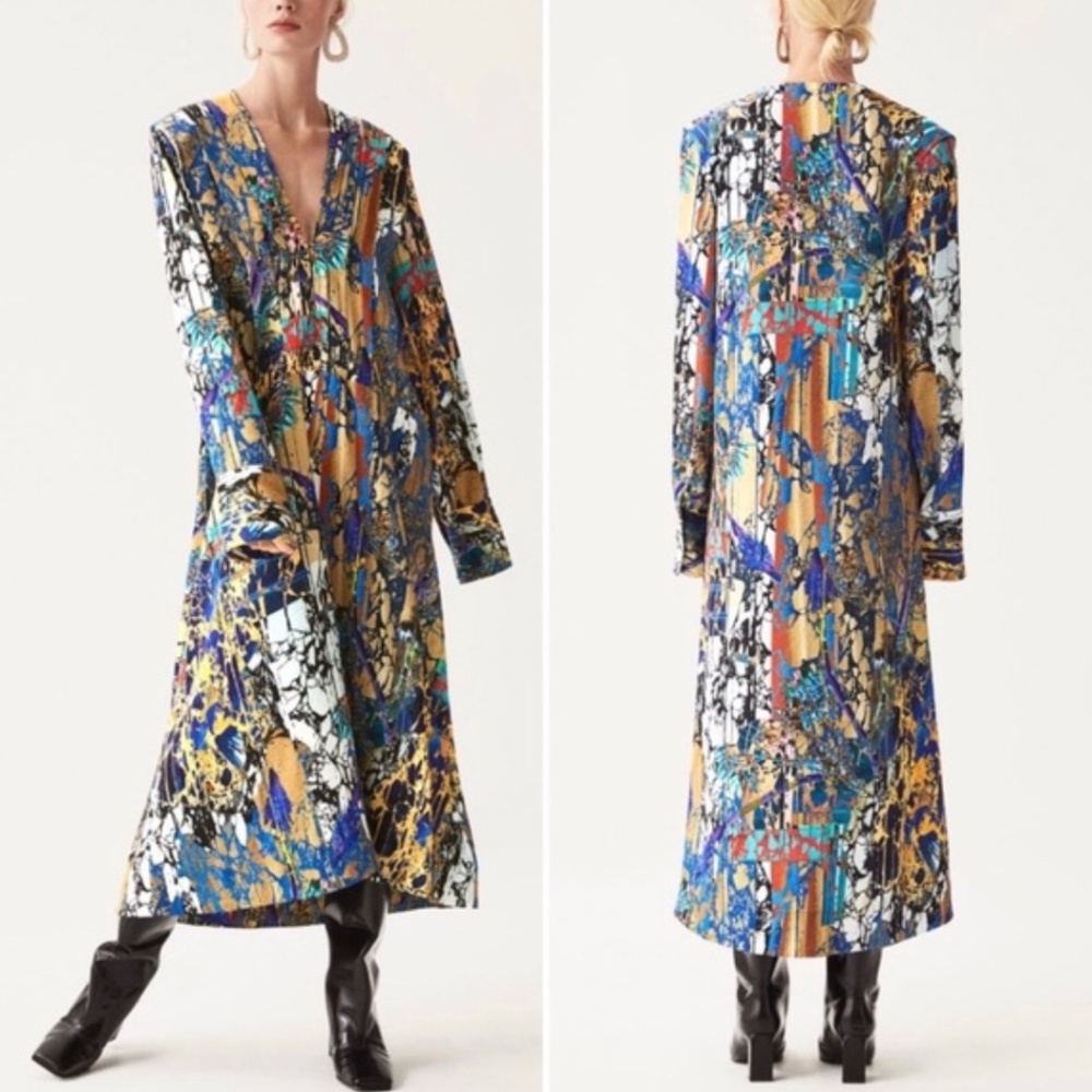 H&M Studio Collection Print Kaftan Dress